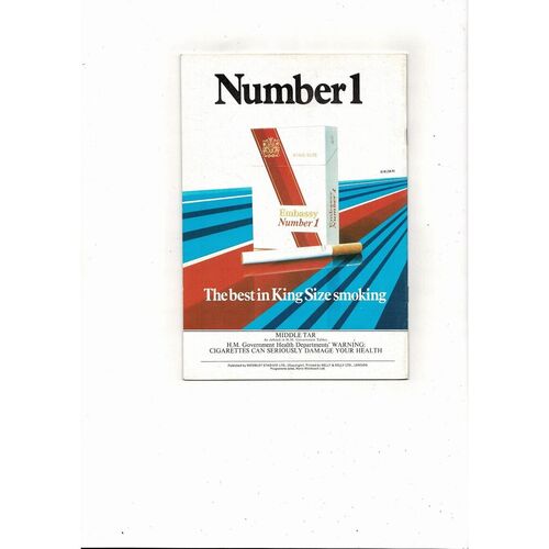 1979 England v Bulgaria Football Programme