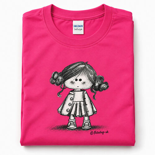 'Little Girl Doll' Adults T-Shirt