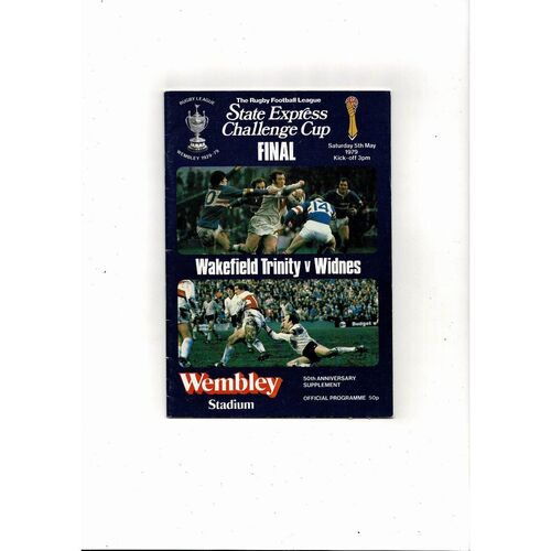1979 Wakefield Trinity v Widnes Rugby League Challenge Cup Final Programme