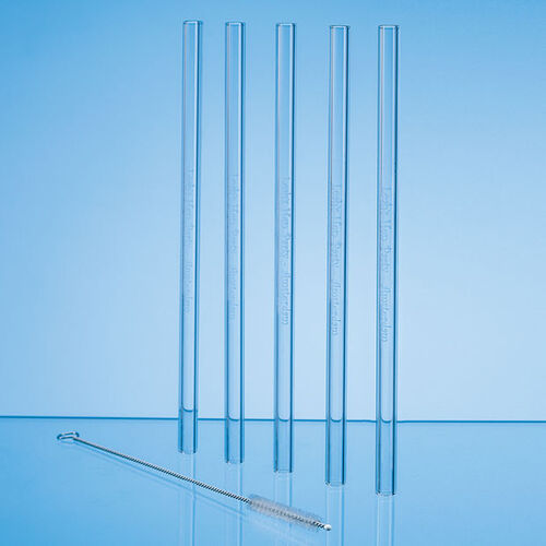 Set of 6 Glass Drinking Straws & Cleaning Brush