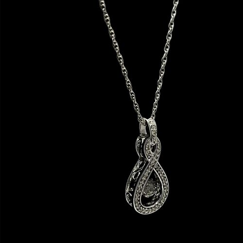 Diamond infinity pendant