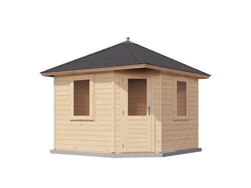 3.0mtr x 3.0mtr 44mm walled Pyramid Roof Cabin