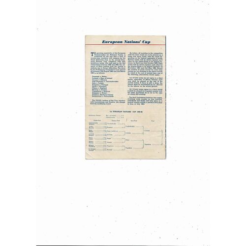 1962 England v France Football Programme @ Sheffield Wednesday