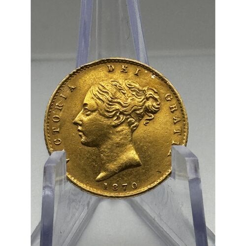 1870 Queen Victoria gold half sovereign