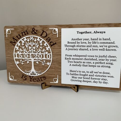 “Together Always” Anniversary Plaque Copy