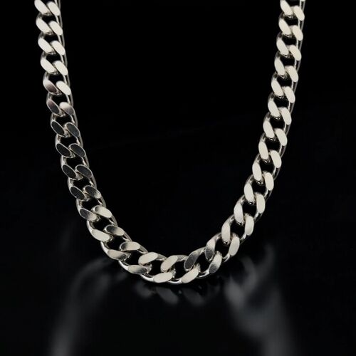 Heavy diamond cut curb chain