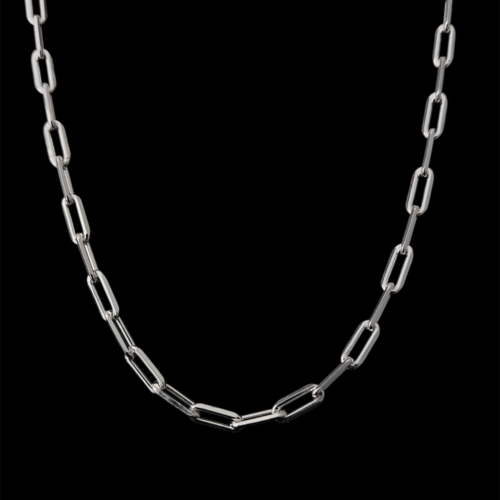 Sterling silver paperclip chain