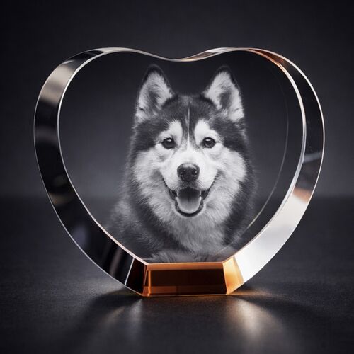 The Super Large 3D Tiree Colour heart Crystal