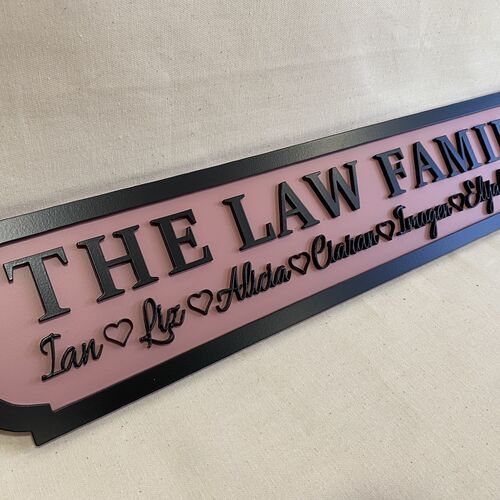 Personalised Family Name Street Sign – Decorative Indoor Home Plaque