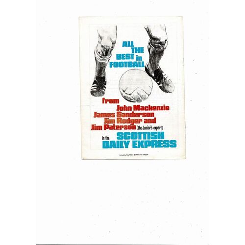1973 Scotland v England Centenary Match Football Programme