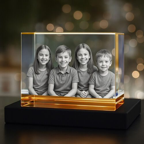 The Rio Super 3D Deluxe XX Large Honey Amber Crystal Block