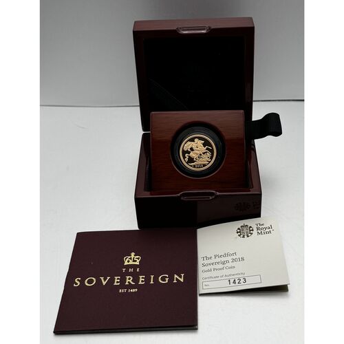 2018 Gold Piedfort Proof Full Sovereign
