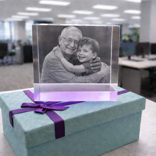 The New Superb Duloch HINT OF LILAC  12x8x6cm Crystal Block