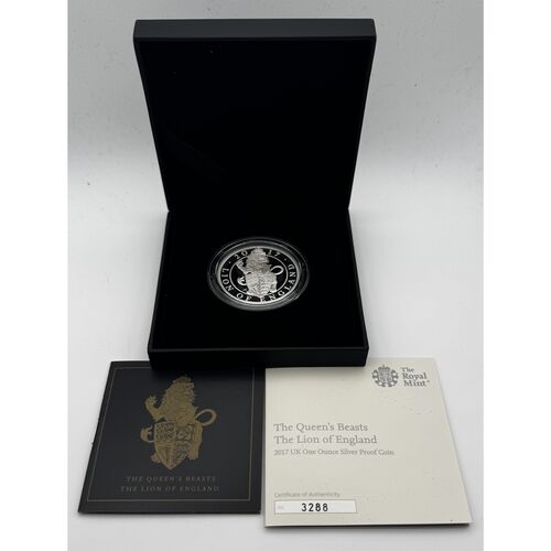 Queen beasts silver proof FDC 2017 ‘ The Lion of England’