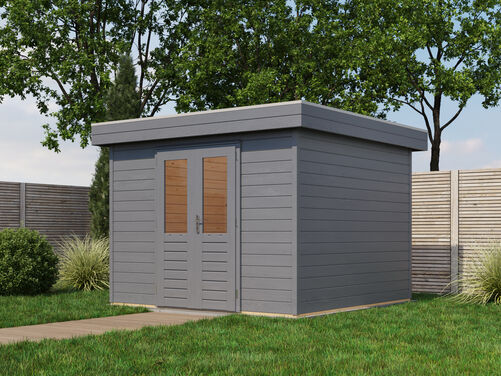 3.0mtr x 3.0mtr 28mm walled Flat Roof Cabin