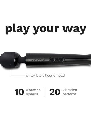 Le Wand Diecast Plug-In Massager Black