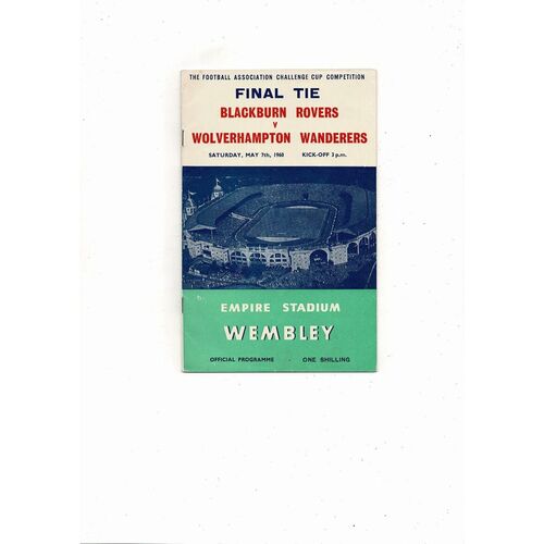 1960 Blackburn Rovers v Wolves FA Cup Final Football Programme