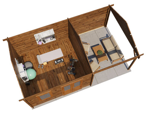 400cm x 400cm + 300cm Veranda