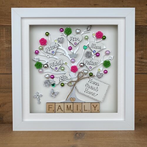 Floral Family Tree Frame