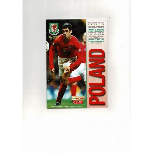 2001 Wales v Poland World Cup Football Programme
