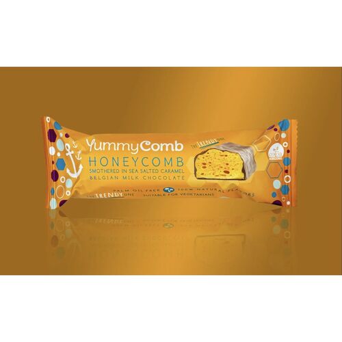 Yummycomb Honeycomb Sea Salted Caramel Belgium Milk Chocolate Bar 35g