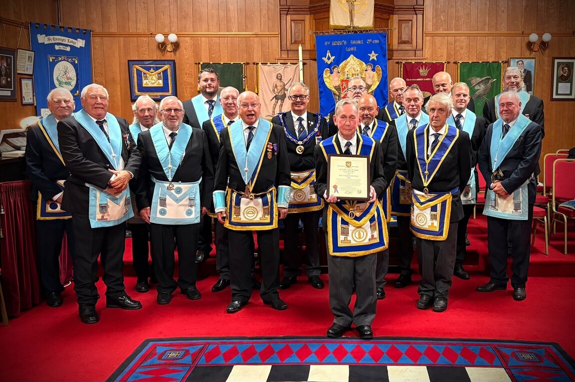 50 Years of Freemasonry for Alan Tomkinson