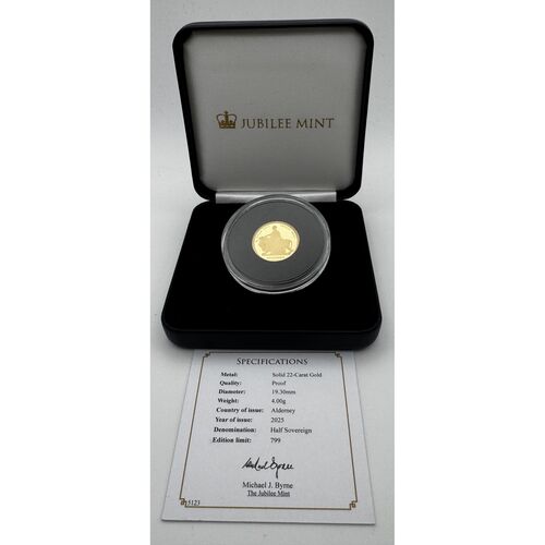 2025 Una and the Lion gold proof half sovereign