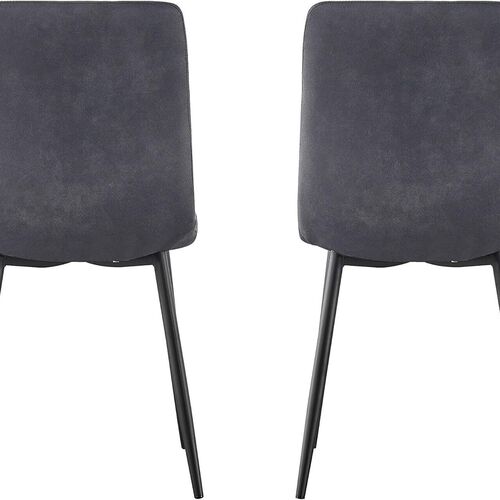mcc direct Set of 4 Faux Matte Suede Leather Dining Chairs With metal Legs home& restaurants henri