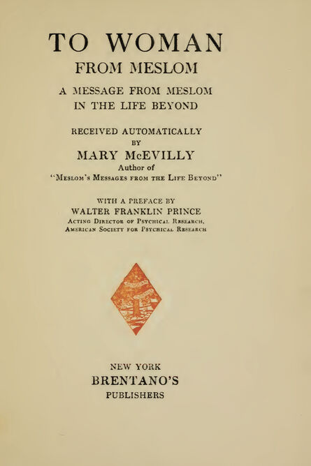 1920 | To Woman from Meslom