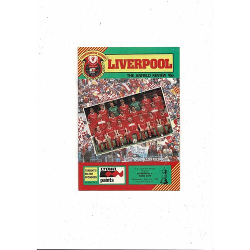 1984/85 Liverpool v Watford Football Programme