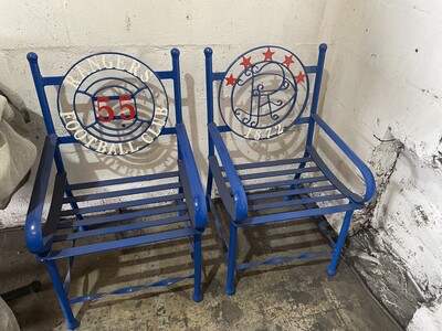 Football chairs, tables and benches
