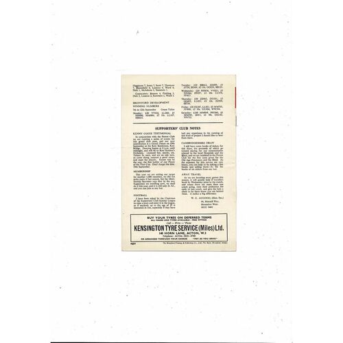 1964/65 Brentford v Grimsby Town Football Programme