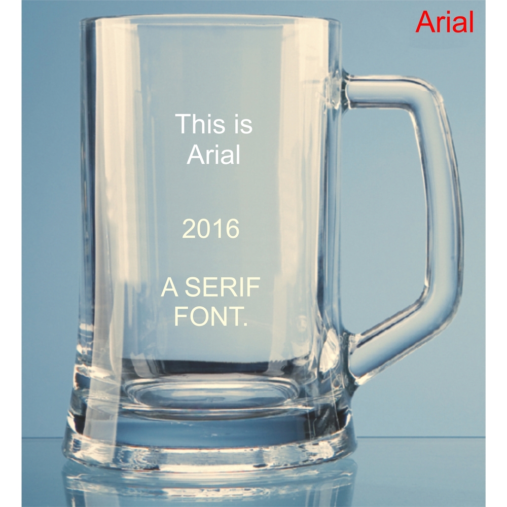 Standard Engraving Fonts | Crystal Incentives