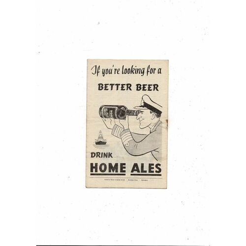 1953/54 Notts County v Fulham Football Programme