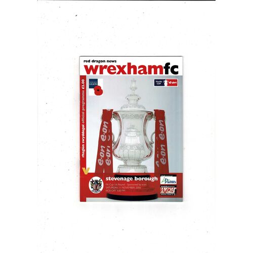Wrexham v Stevenage Borough FA Cup Football Programme 2006/07