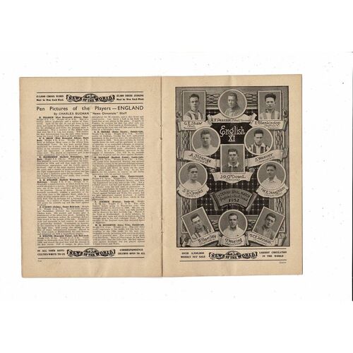 1932 England v Scotland Home International Original Football Programme