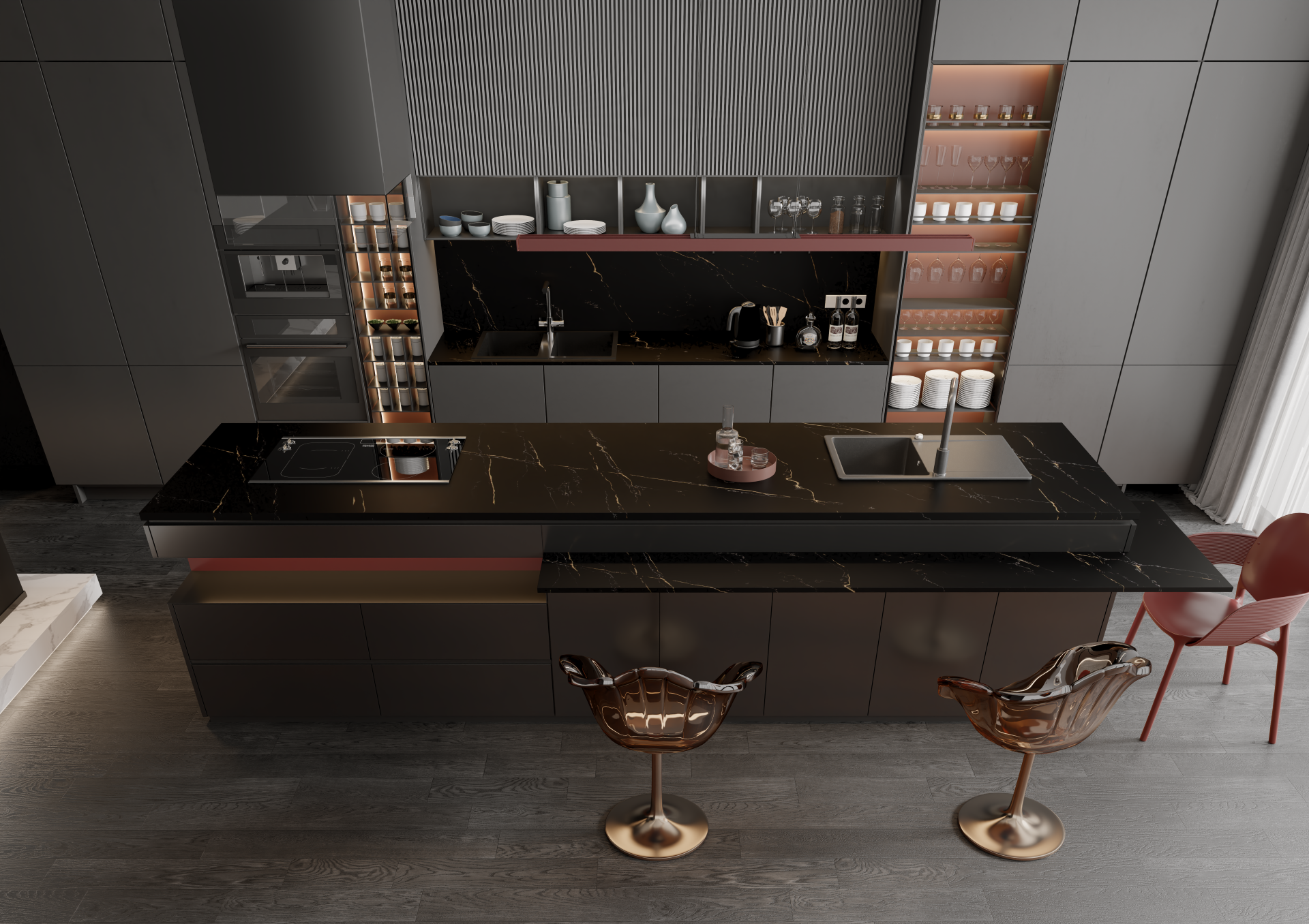 Classic quartz Portoro 