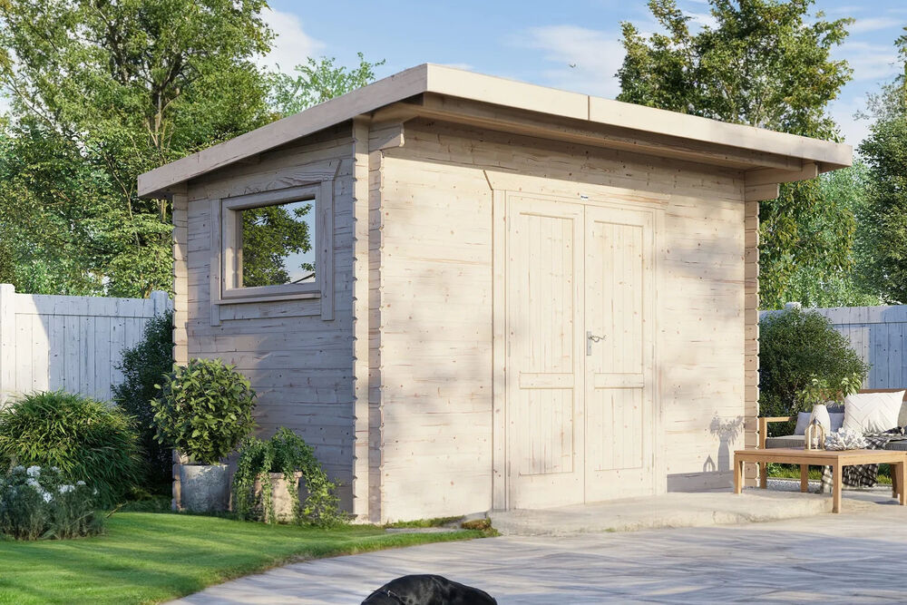 Pent Workshop Log Cabin (28mm) 14x8