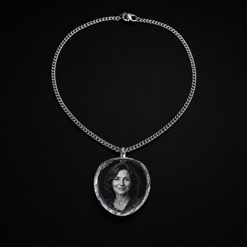 Personalised Glass Photo Pendant – 30 × 30 mm