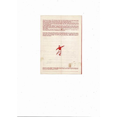 Albion Rovers v Bradford City Friendly Football Programme 1978/79