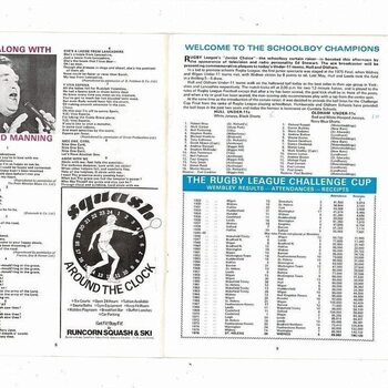 1977 Leeds v Widnes Rugby League Challenge Cup Final Programme