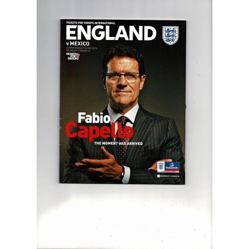 2010 England v Mexico Football Programme