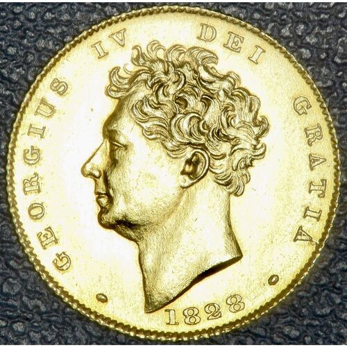 Choice 1828 King George 1V gold half sovereign