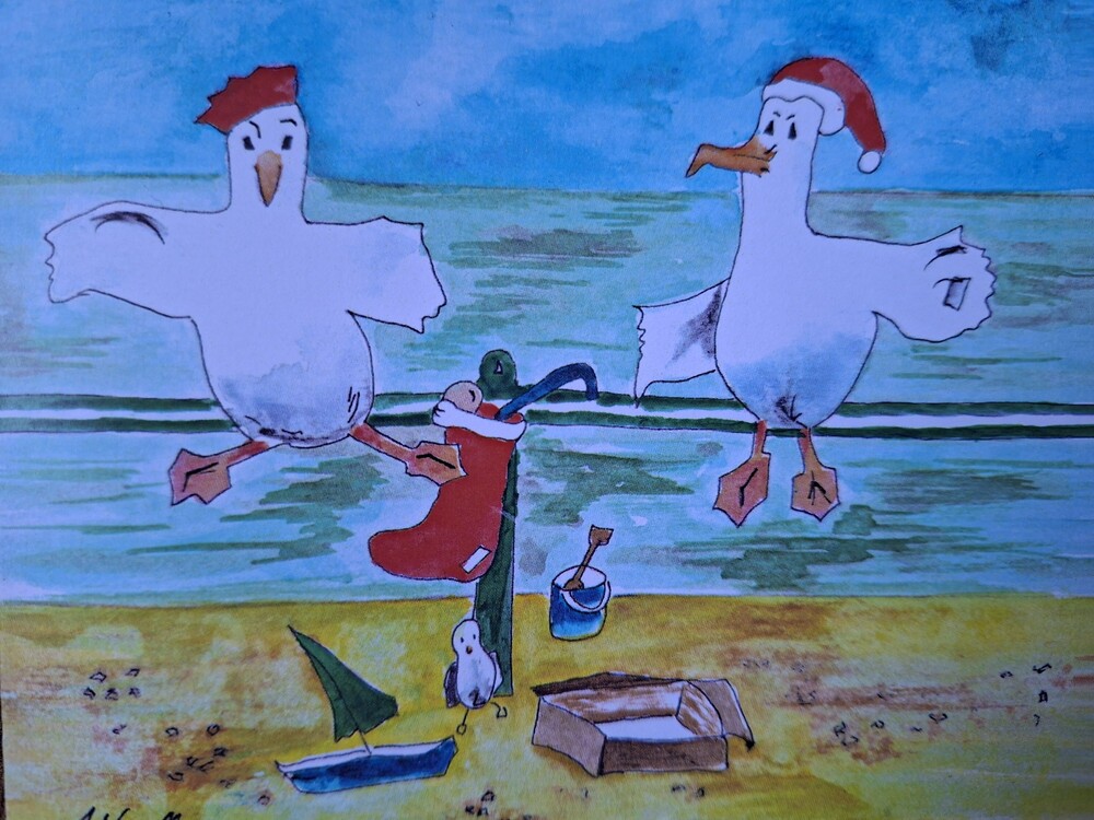 New Christmas items | ANITA ART  | Buy Sussex Seascape Acrylic Art | Semi Abstract Paintings Birling Gap | London Buyers South Coast Artwork