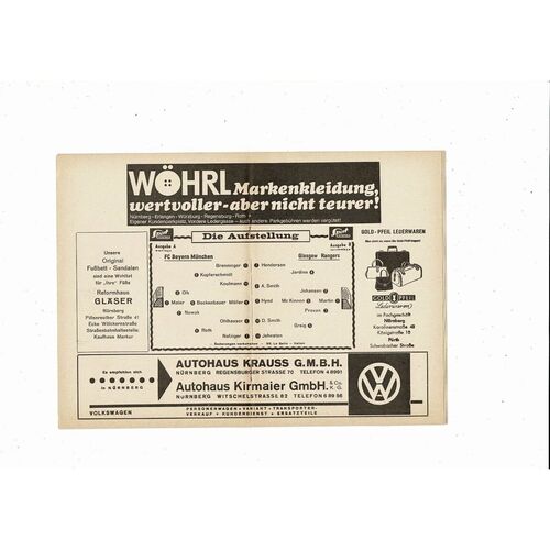 1967 Bayern Munich v Rangers European Cup Winners Cup Final stadium edition