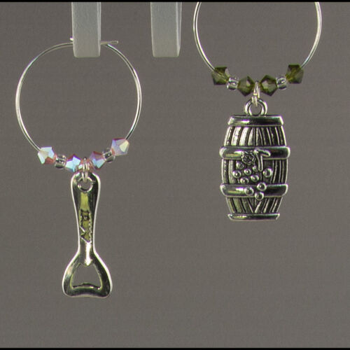 'Wine theme' Wine Glass Charms