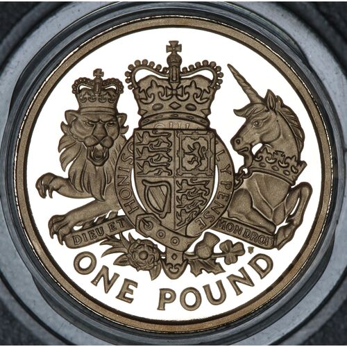 Royal arms 2015 gold proof £1 coin