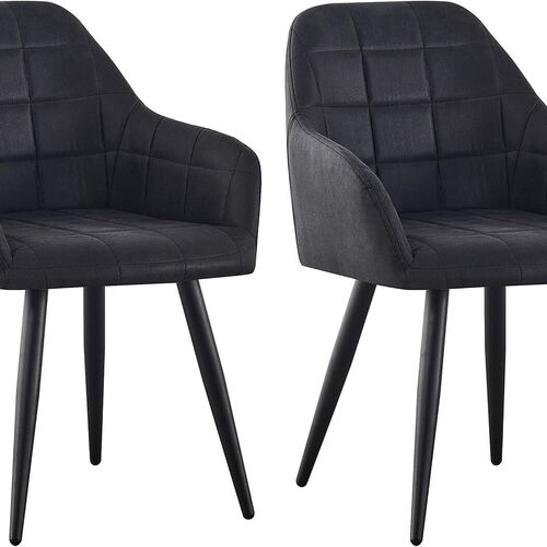 mcc direct 2x Faux Matte Suede Leather Dining Chairs Accent Chairs home & restaurants Adrian