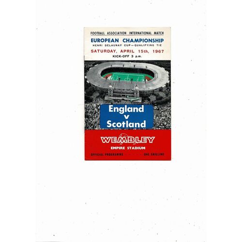 1967 England v Scotland Football Programme