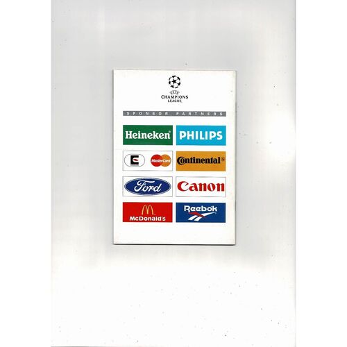 Rapid Wien v Manchester United 1996/97 Champions League Football Programme